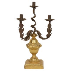 Italian early 19th Century Neoclassical Giltwood Candleholder
