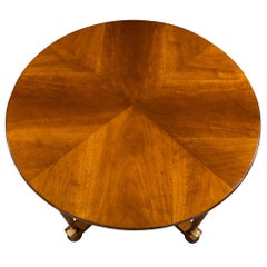 Italian Early 19th Century Neoclassical St. Walnut Circular Center Table