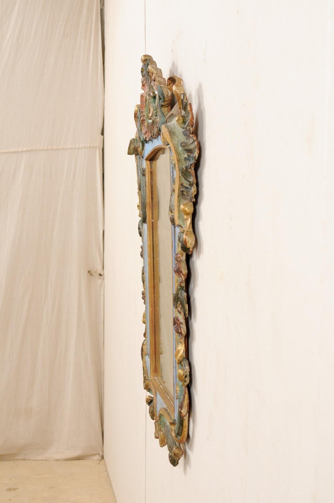 Italian Early 19th Century Rococo Style Mirror with It's Original Finish 4