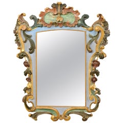 Italian Early 19th Century Rococo Style Mirror with It's Original Finish