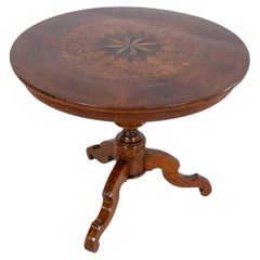 Italian Early 19th Century Round Inlaid Table