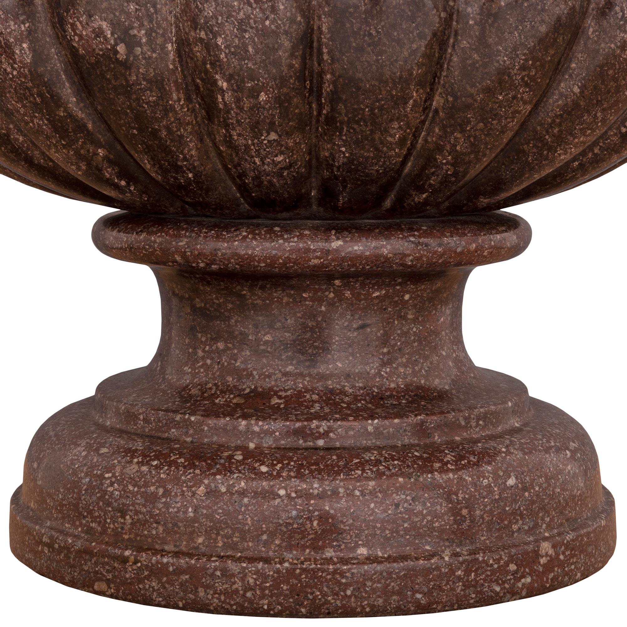 Italian Early 19th Century Solid Porphyry and Ormolu Urn, circa 1810 For Sale 5