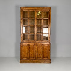 Italian early 19th-century style wooden and glass sideboard, 1930s