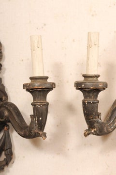 Italian Early 20th C. Carved-Wood Sconces