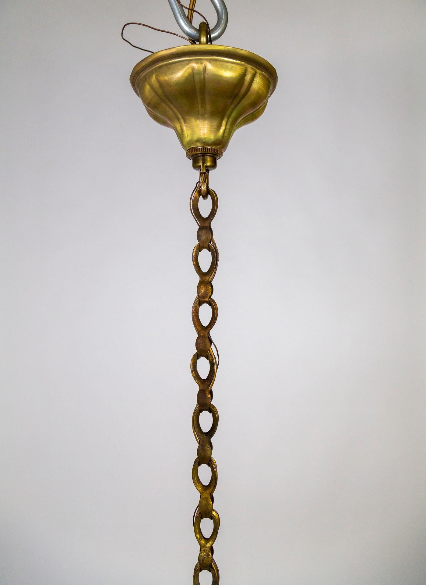 Italian Early 20th C. Glass Grape Bunch Pendant Light (2 available) In Good Condition For Sale In San Francisco, CA