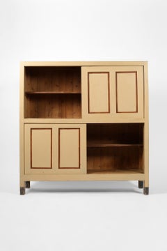 Italian Early 20th Century 1920s Painted Sliding Cupboard