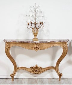 Italian Early 20th Century Carved Giltwood Console Tables