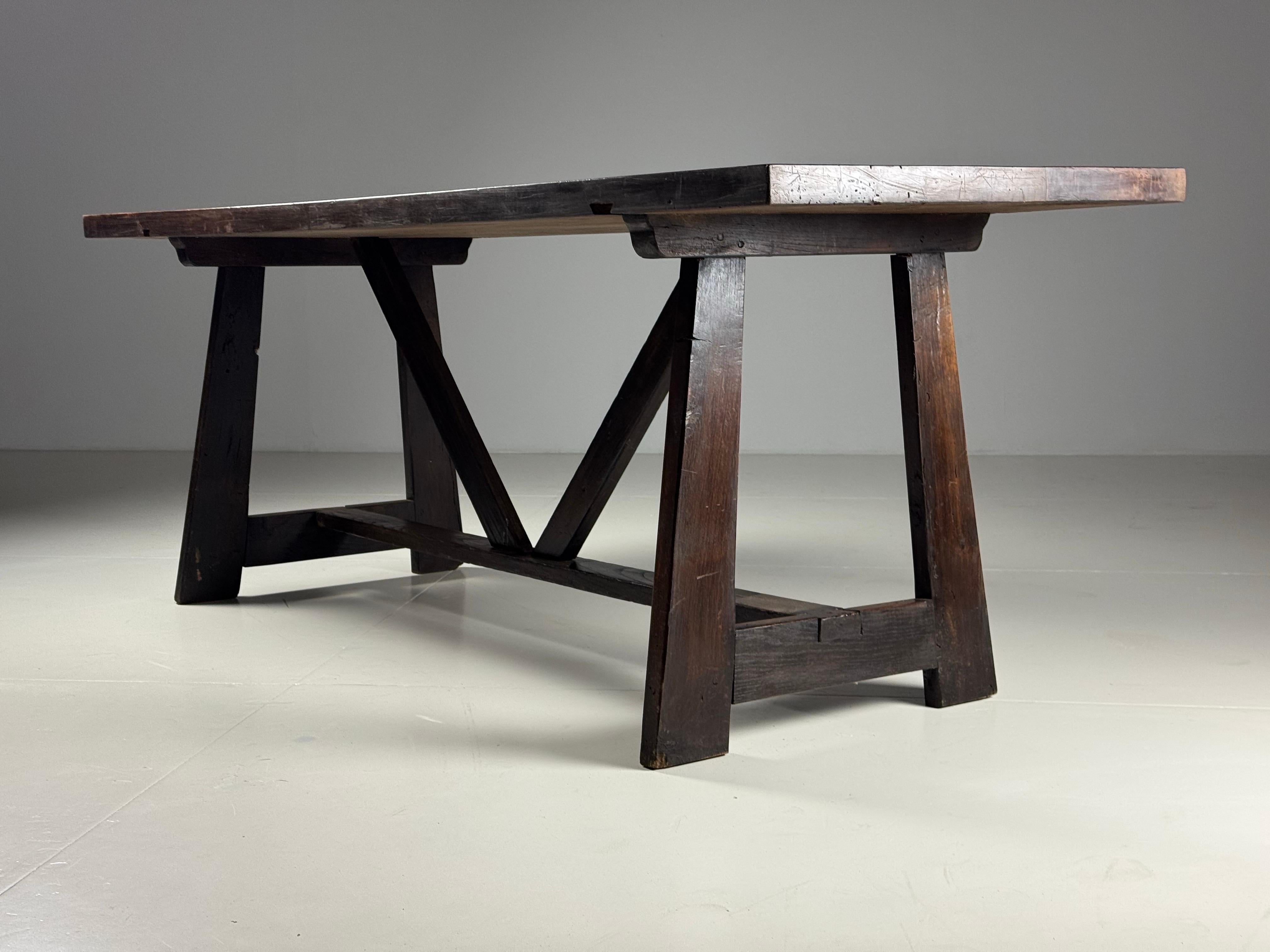 Italian early 20th century dining table en venta 7