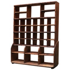 Italian Early 20th Century Shelving with Soft Wood Structure, 1900s