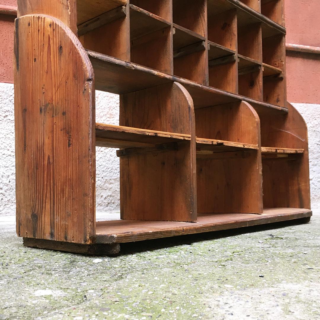 Italian Early 20th Century Shelving with Soft Wood Structure, 1900s 1