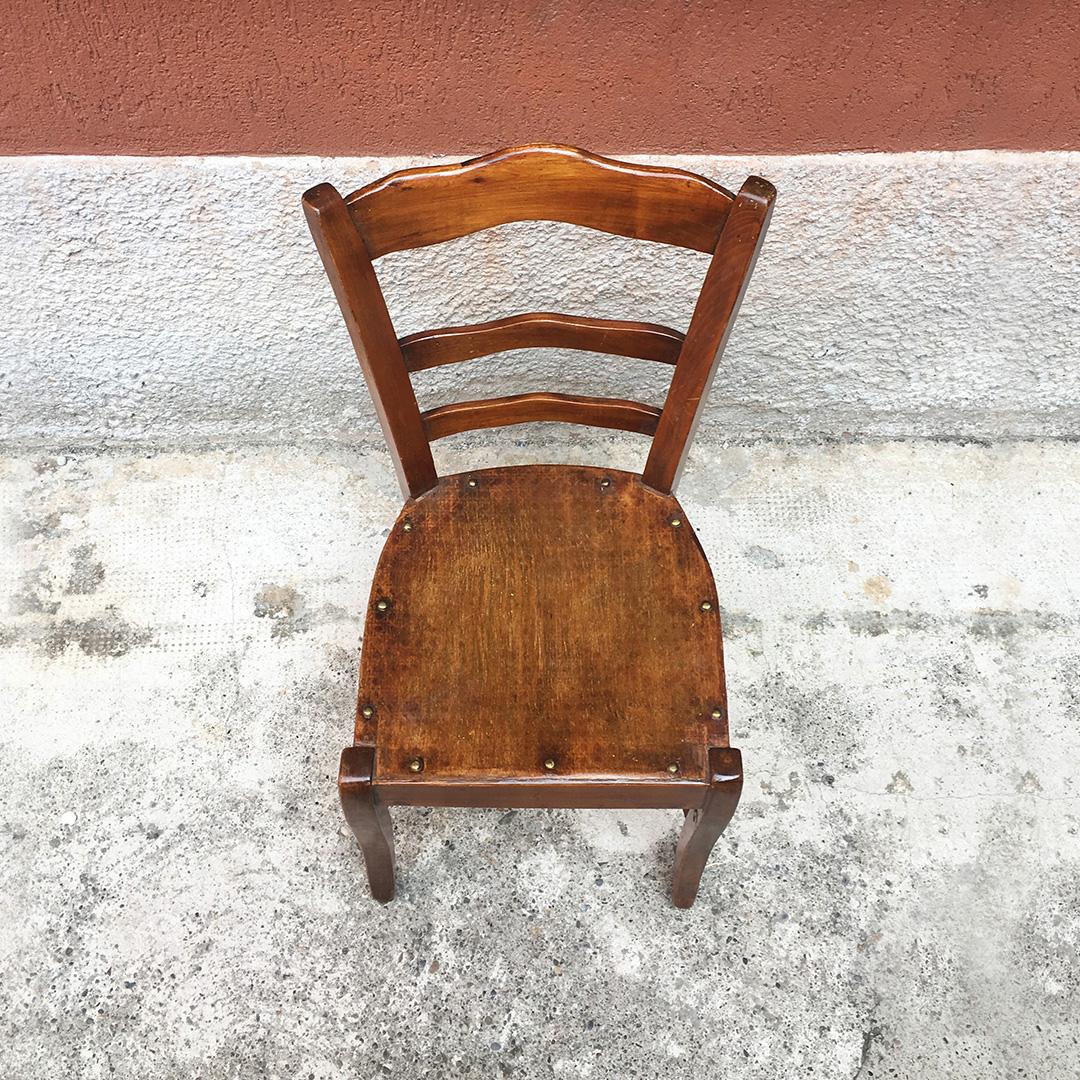 Noyer Chaise italienne du début du XXe siècle en noyer, années 1900 en vente
