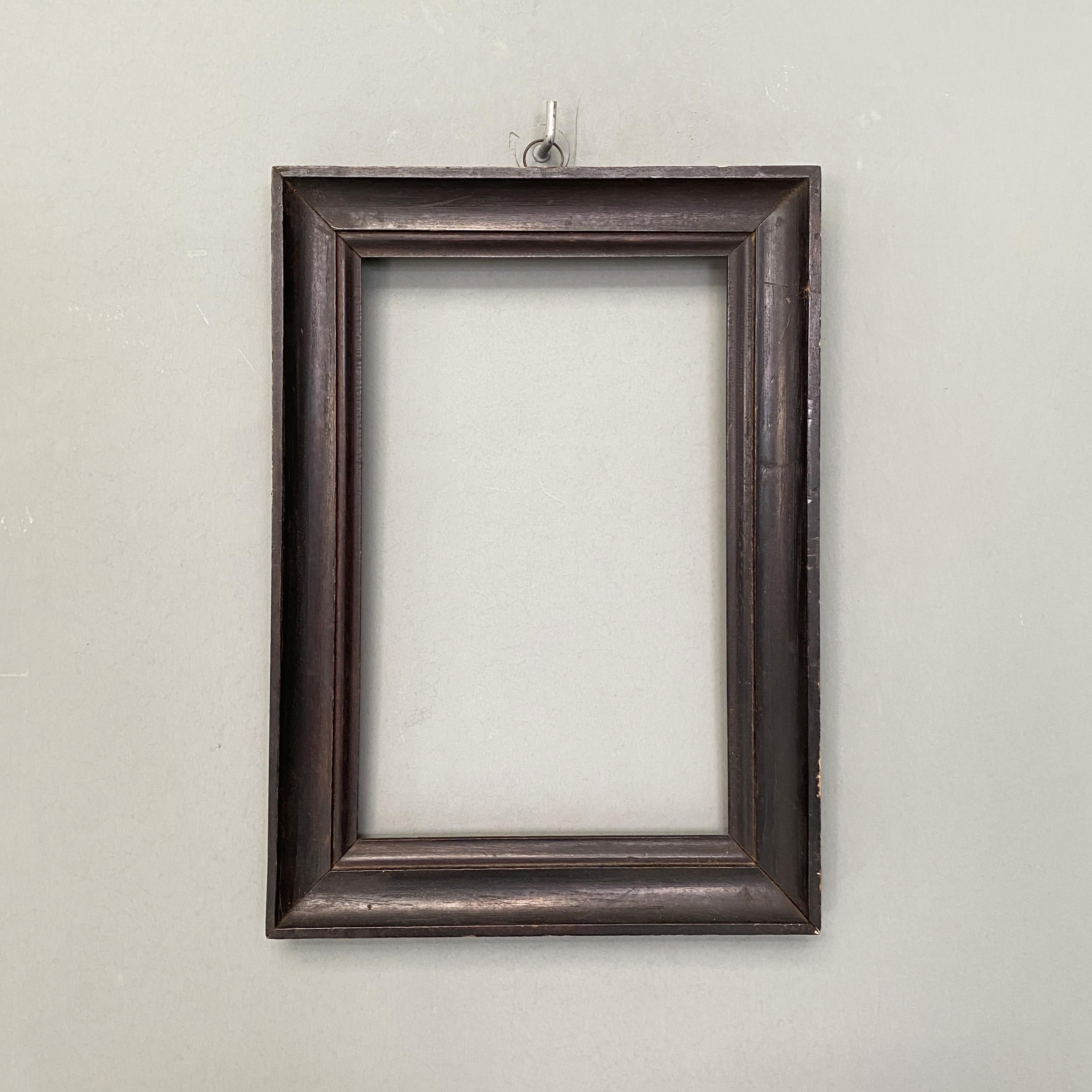 Italian Early Twentieth Century solid Wood Frames, ebanized, 1900s In Good Condition For Sale In MIlano, IT