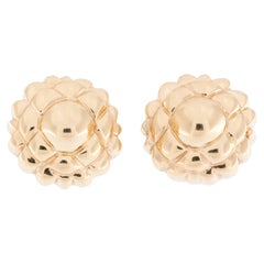 Italienische Ohrringe im Sonnenblumen-Design aus Gelbgold