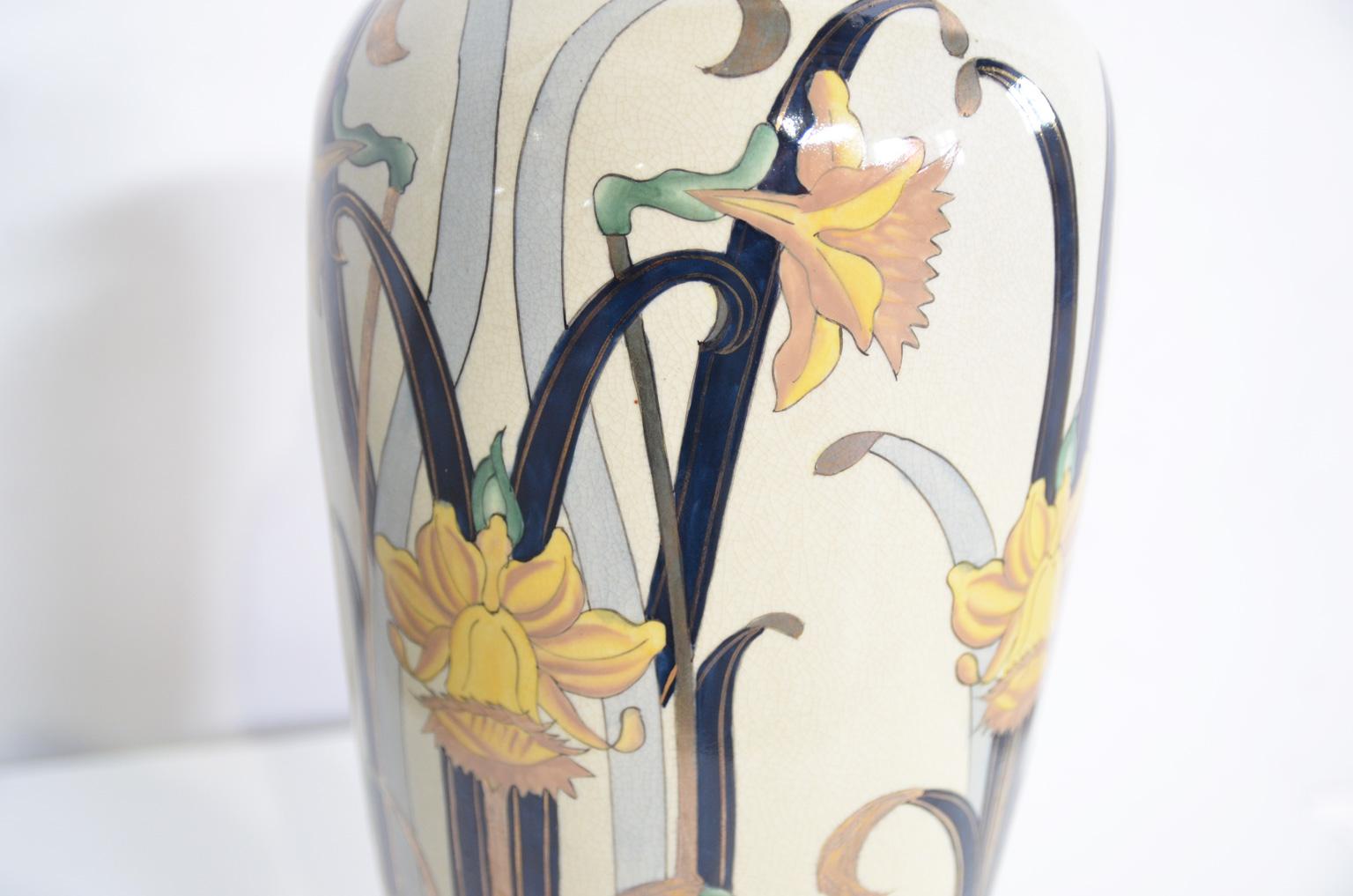 3 Italian Earthenware Art Nouveau Vases by G. Fieravino 4