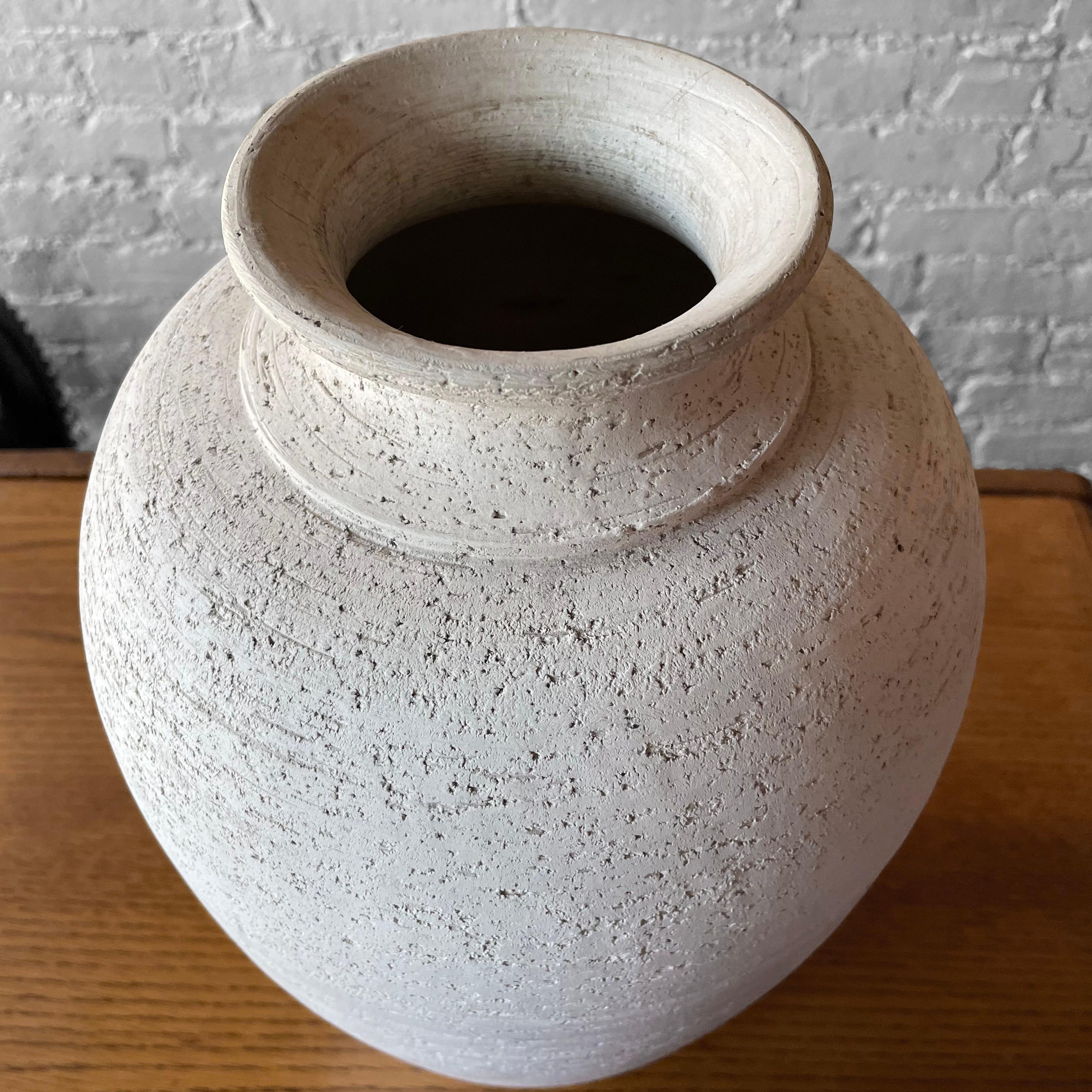 20th Century Italian Earthenware Ceramic Vase by Flavia Montelupo For Sale