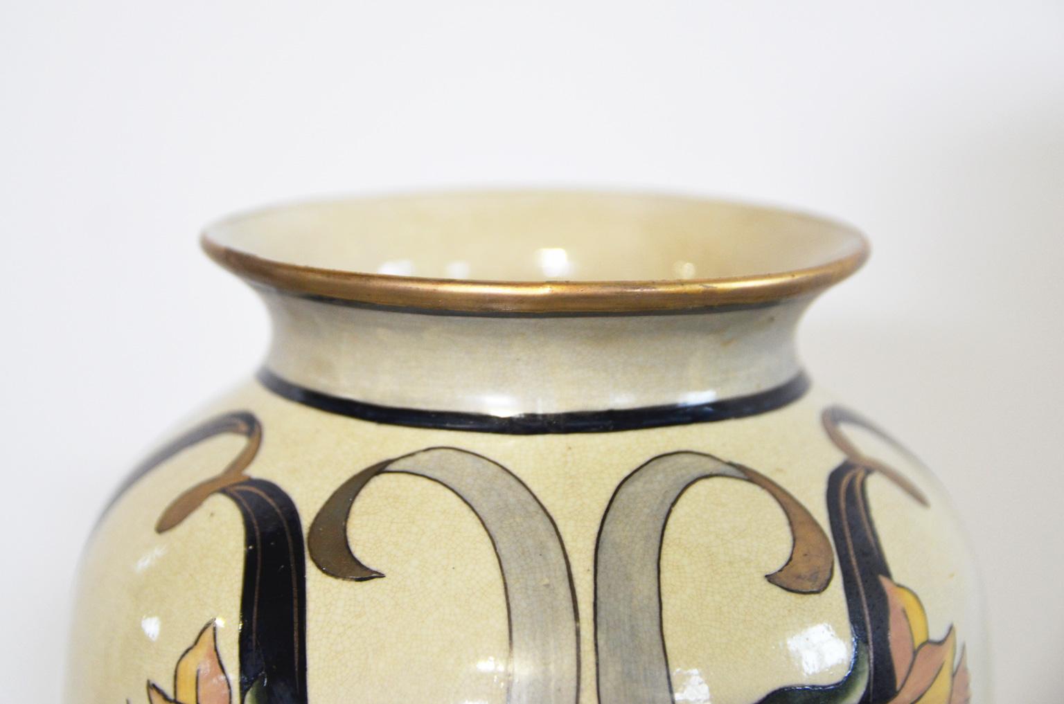 Italienische Vasen aus Steingut von G. Fieravino (Tonware)