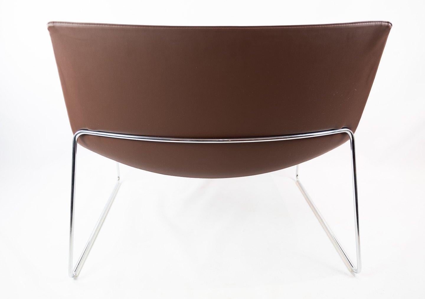 Leather Italian Easy Chair, Model 80, Designed by Lievore Altherr Molina and Arper