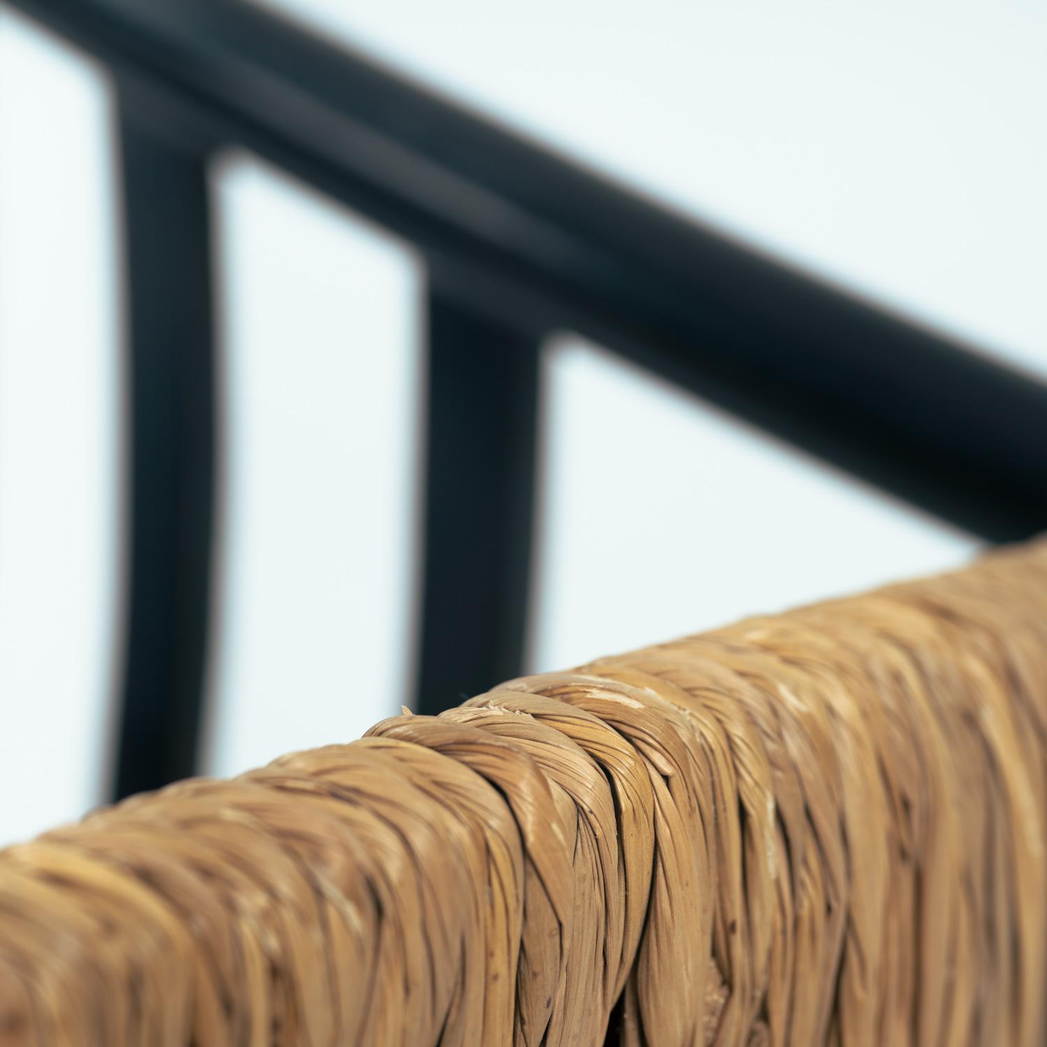 Chiavari Italienischer Stuhl mit hoher Rückenlehne aus ebonisiertem Stroh im Stil von Gio Ponti, 1950er Jahre im Angebot 6
