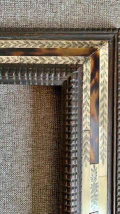 Italian Ebonized Frame, Tortoiseshell and Engraved Bone, 19th Century