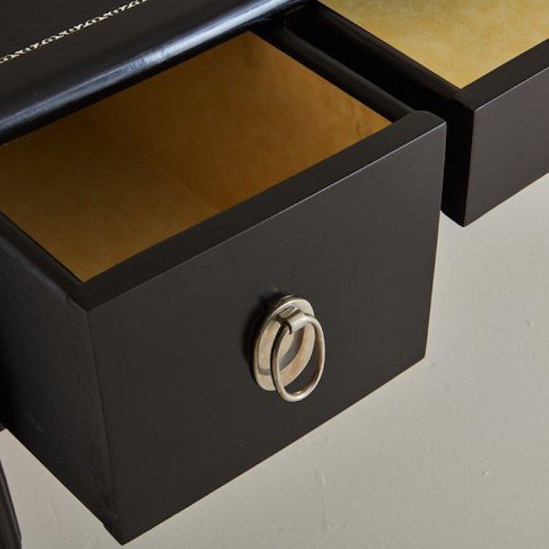 Italian Ebonized Maple Wood Desk by Guido Zichele for Bloomingdales 7