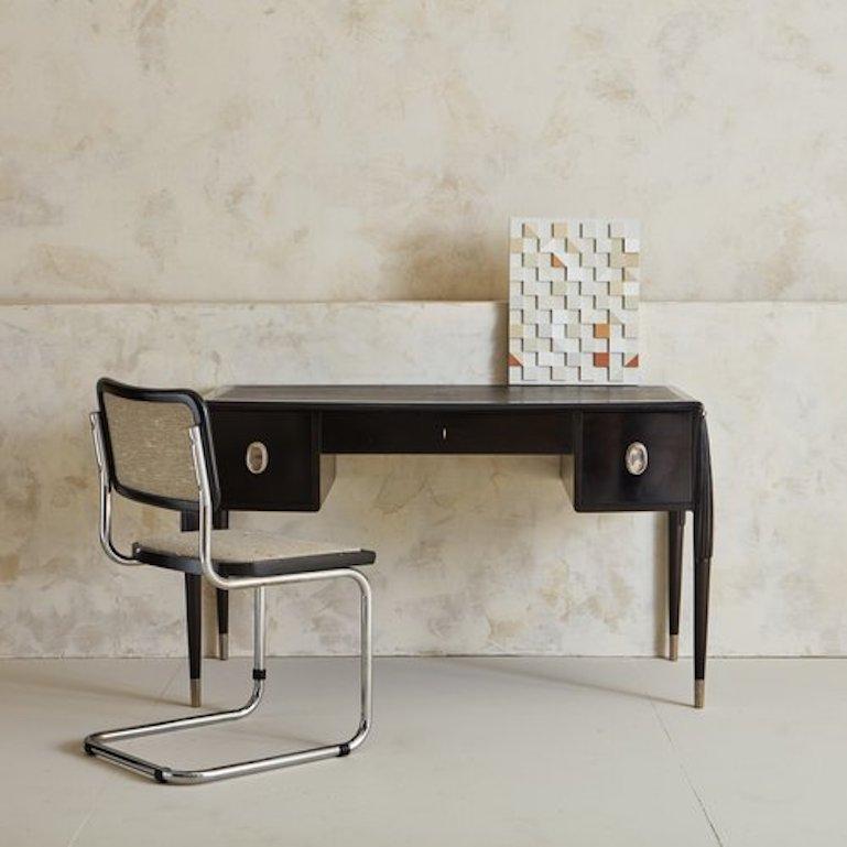 Italian Ebonized Maple Wood Desk by Guido Zichele for Bloomingdales 1