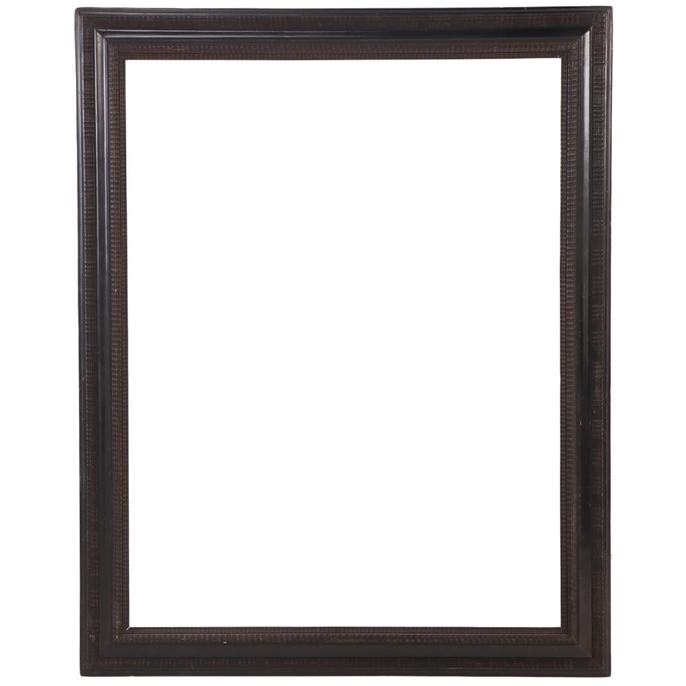 Italian Ebonized Wood Mirror in the Dutch Style, C 1940