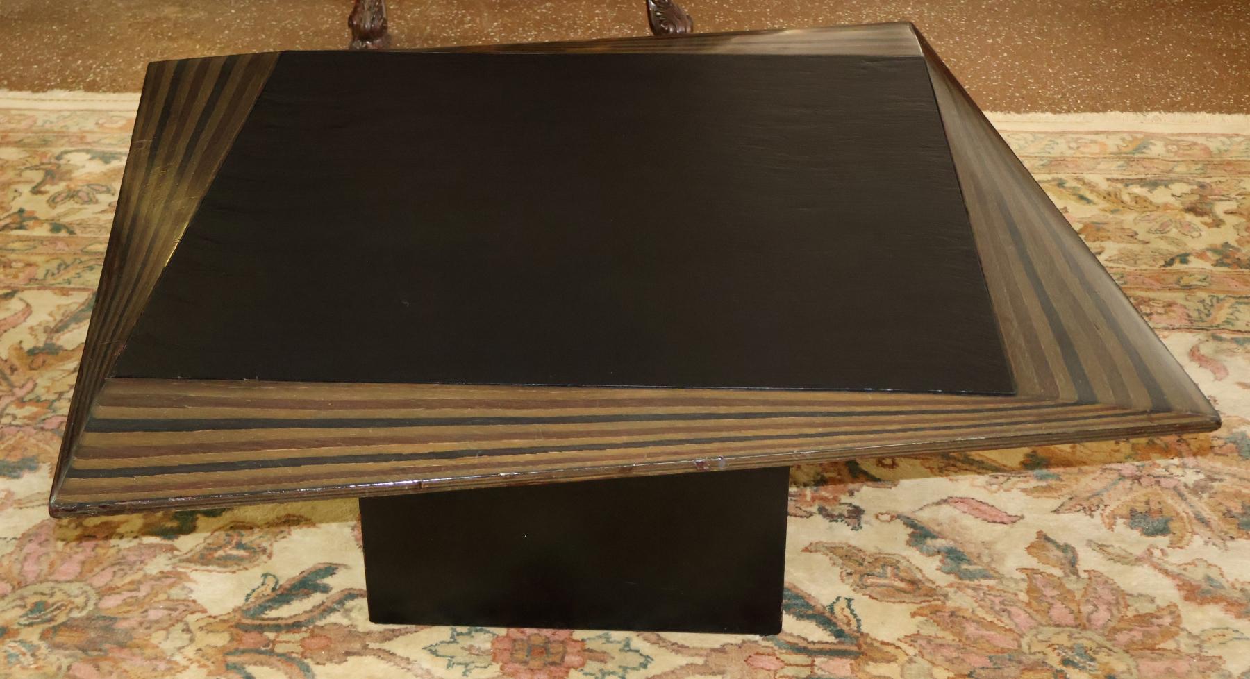 Italian Ebony and Slate Mid Century Coffee Table Attributed to Tobia Scarpa For Sale 9