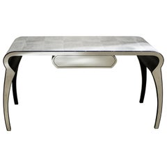 Italian Ebony & Maple Writing Desk, 21st Century — Inside Story by Ivan Paradisi
