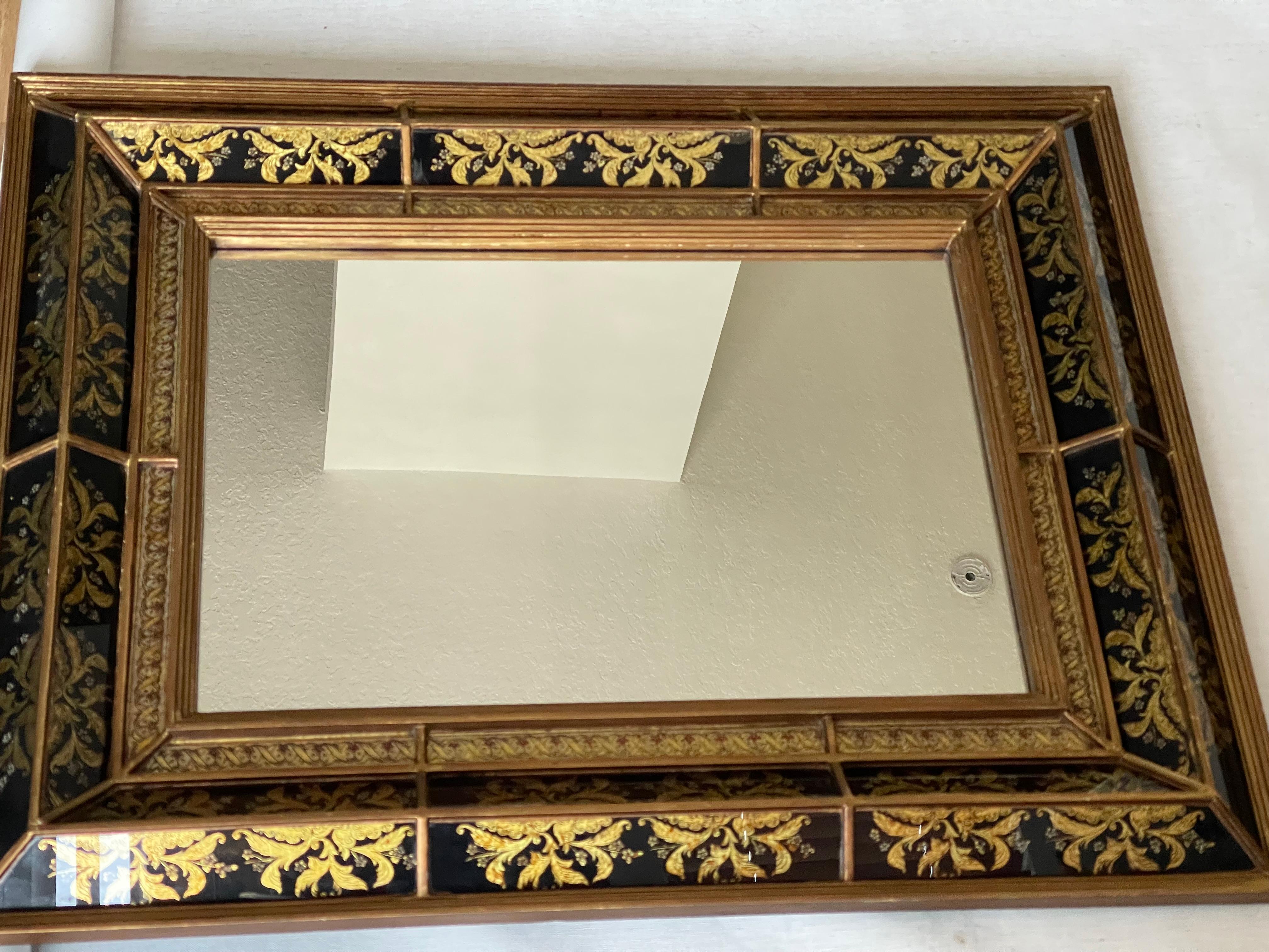 Miroir mural italien en églomisé en vente 1