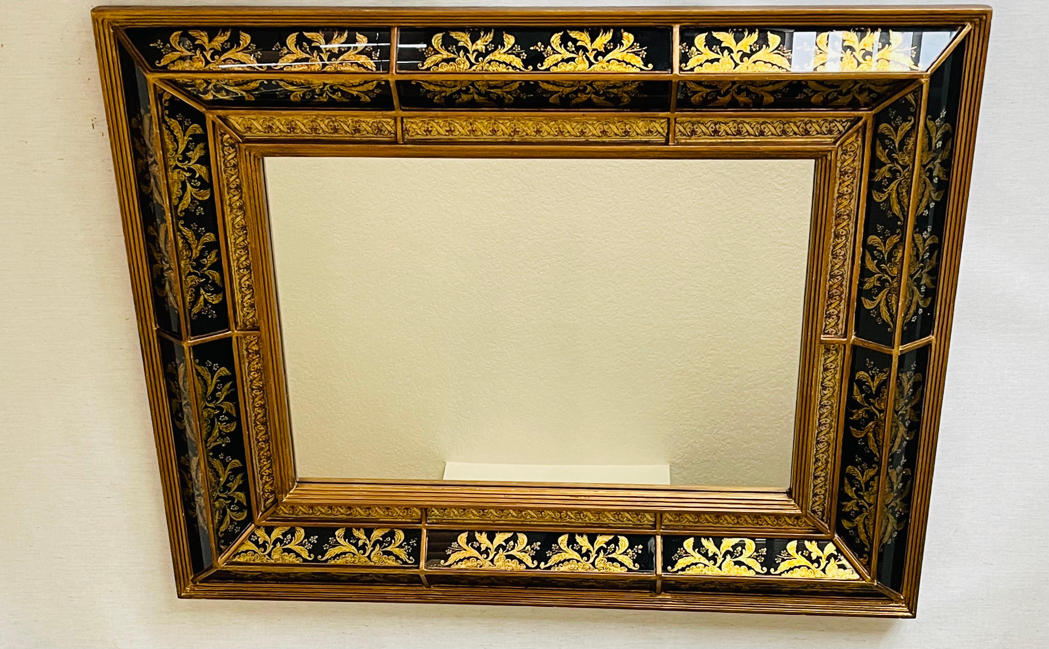 Miroir mural italien en églomisé en vente 2