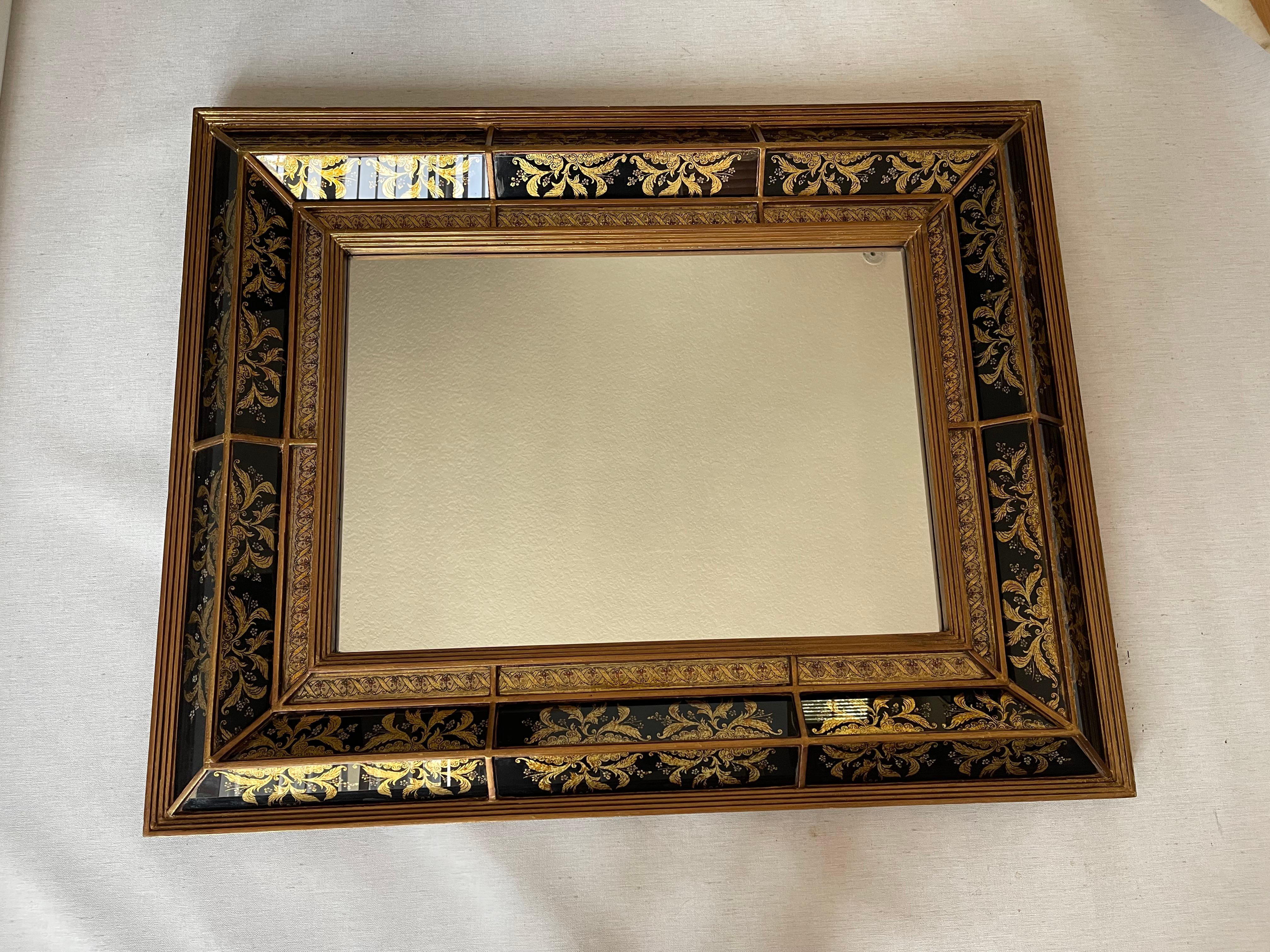 Miroir mural italien en églomisé en vente 3