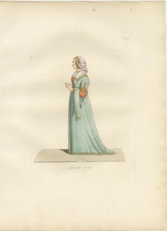 Italian Elegance and Armor in 15th Century Costume Prints, Published in 1845