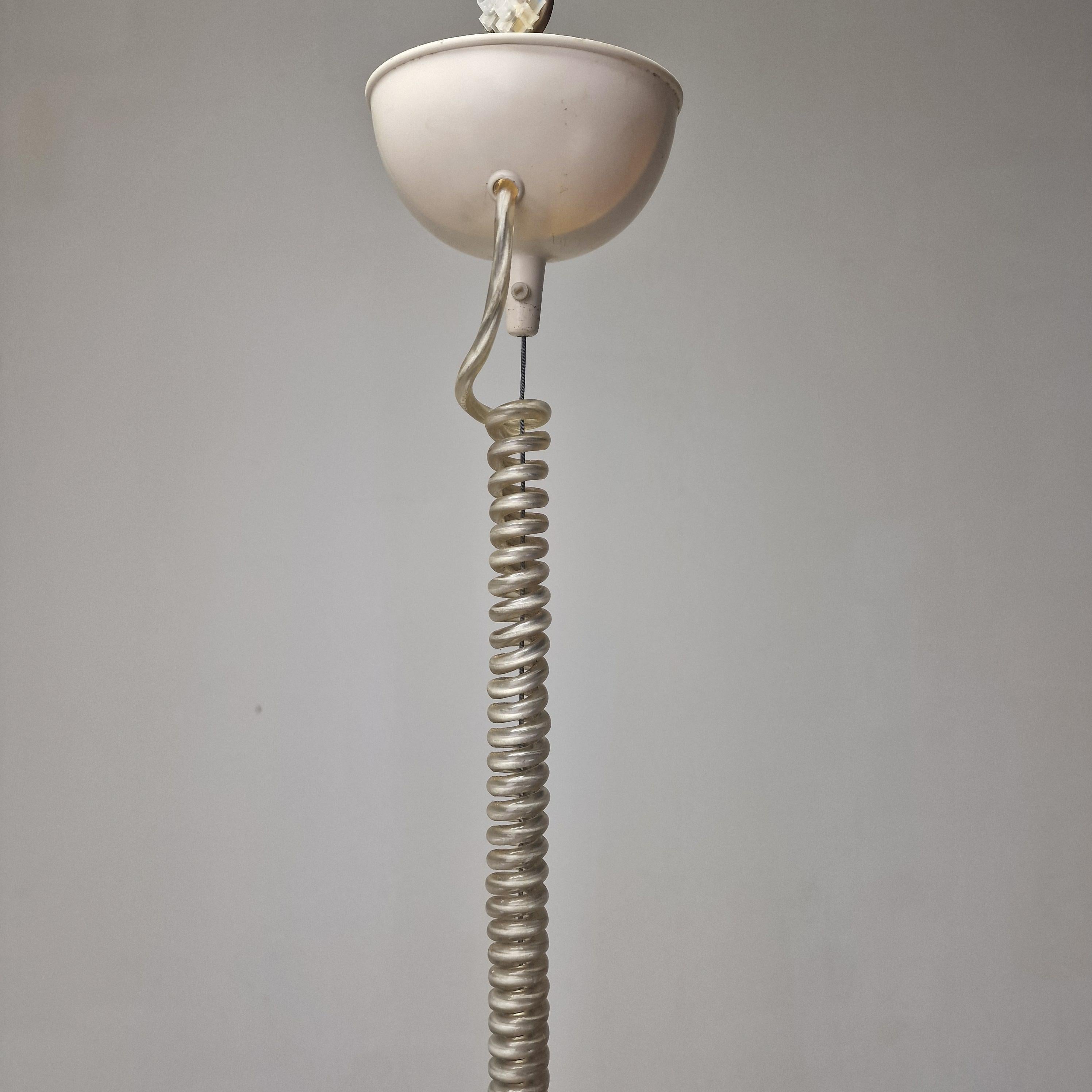 Italian Elegance - Lampada a sospensione Leucos con vetro di Murano viola trasparente in vendita 5