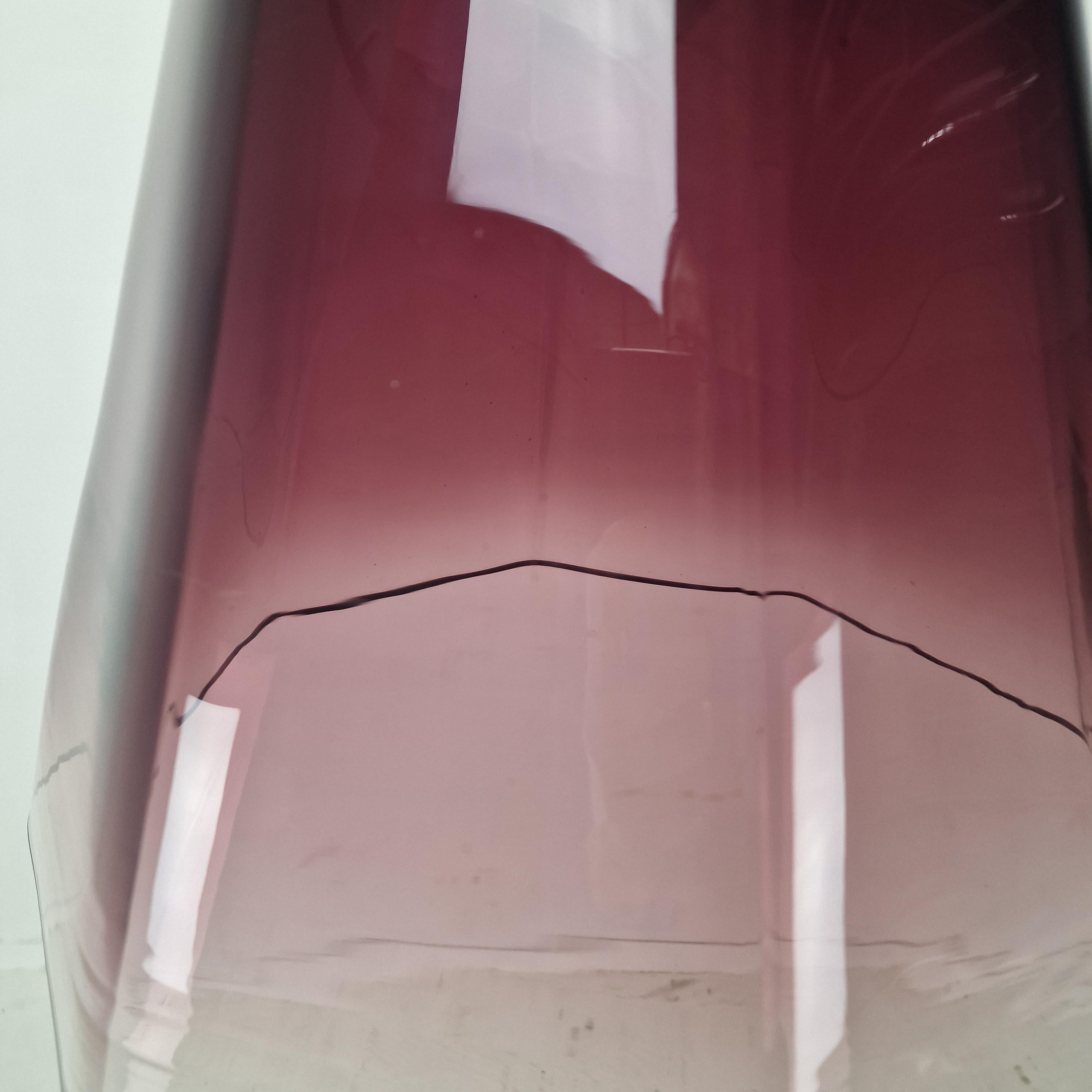 Italian Elegance - Lampada a sospensione Leucos con vetro di Murano viola trasparente in vendita 6
