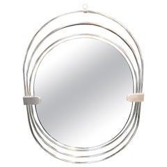 Italian Elliptical Wall Mirror, 1970s