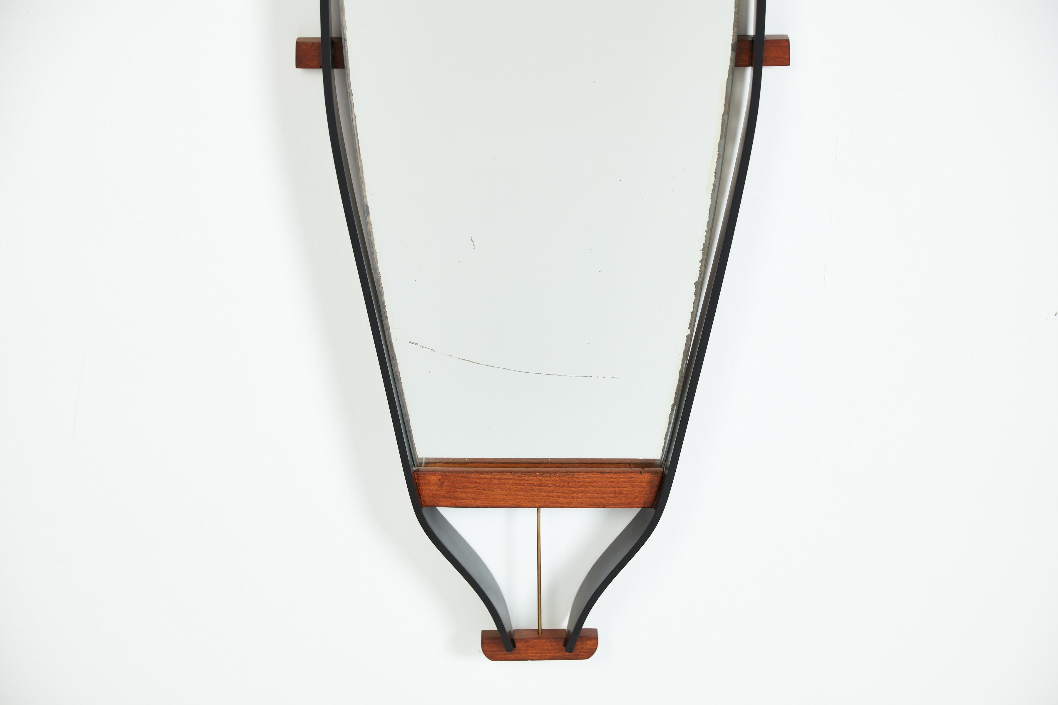 Italian Elongated Iron Mirror For Sale 3
