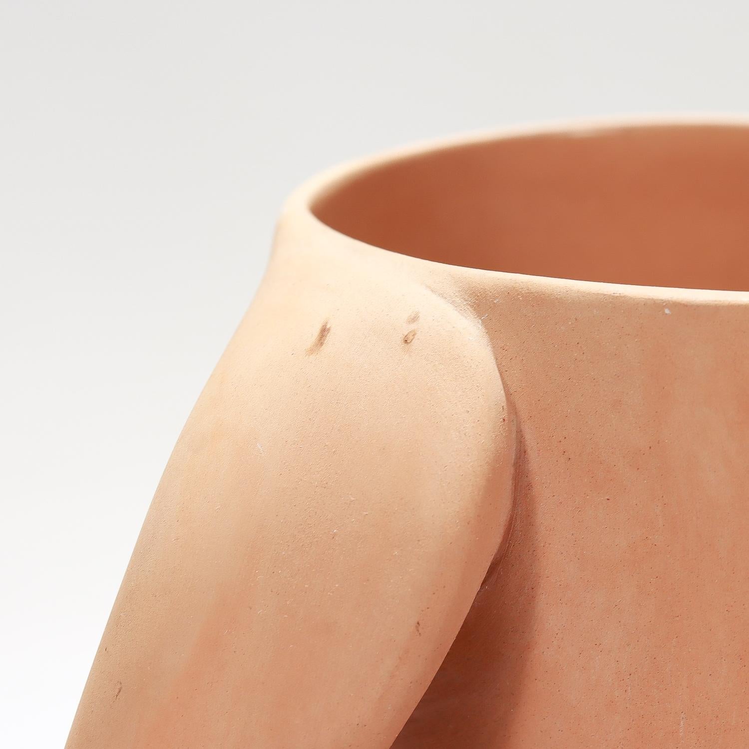 Italian Elsa Peretti for Tiffany & Co. Terracotta 'Thumbprint' Handled Pitcher 10