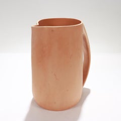 Italian Elsa Peretti for Tiffany & Co. Terracotta 'Thumbprint' Handled Pitcher