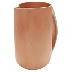 Italian Elsa Peretti for Tiffany & Co. Terracotta 'Thumbprint' Handled Pitcher