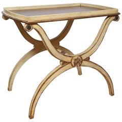 Minton=Spidell Curule Leg & Leather Top "York "Tray Table