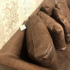 Italian Embossed Leather Tuxedo Sofa Crocodile Pattern, Single Cushion, 1990