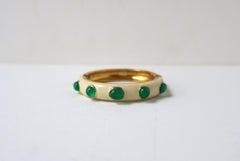 Italian Emerald-Esque Bangle Bracelet