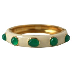 Italian Emerald-Esque Bangle Bracelet