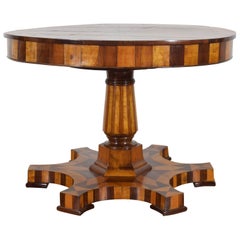Antique Italian, Emilia Romagna, Walnut and Cherrywood Inlaid Centre Table, circa 1810
