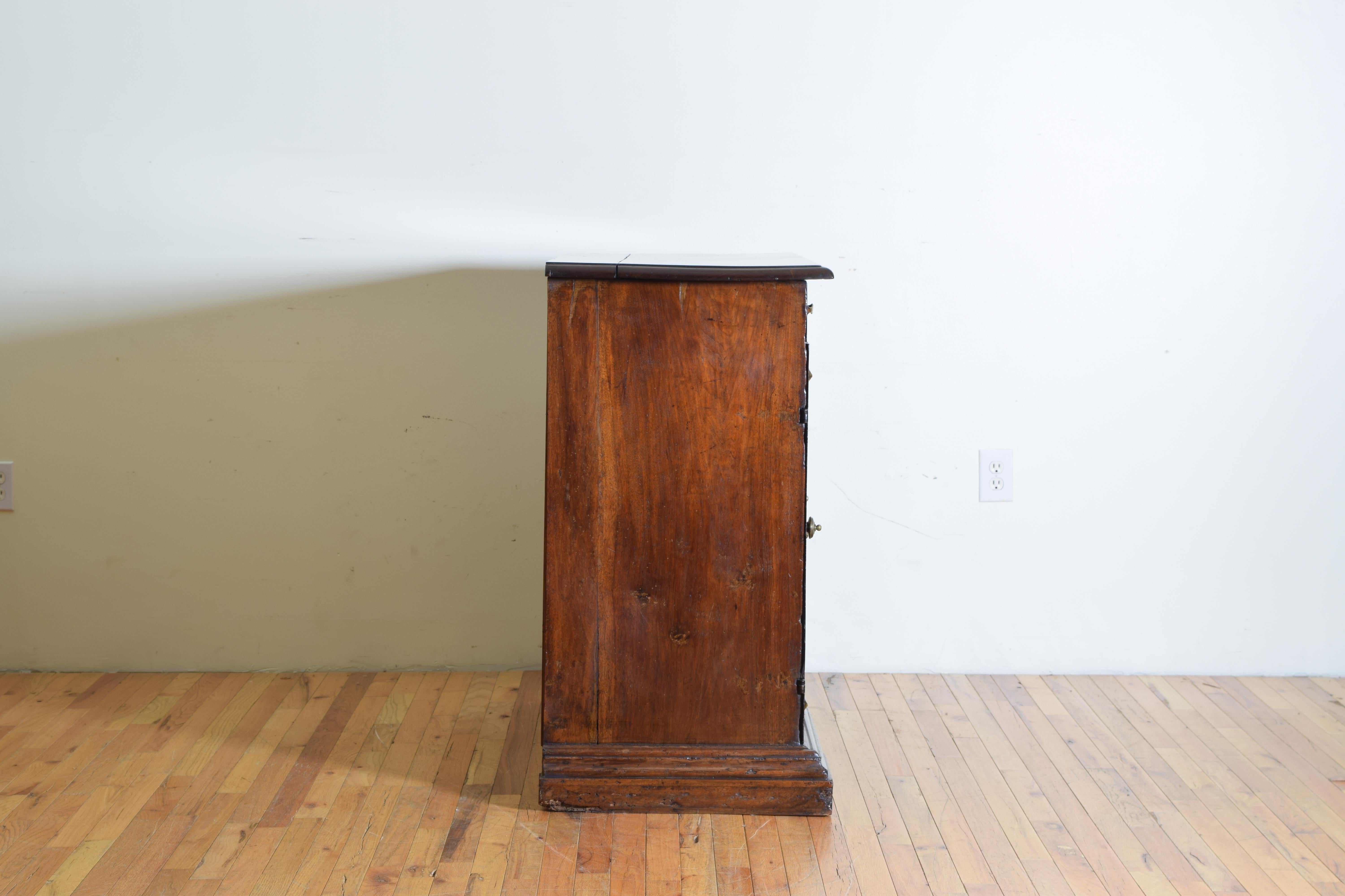 Italian, Emiliana, 1-Drawer, 2-Door Brass Mounted Credenza, Early 18th Century In Good Condition In Atlanta, GA