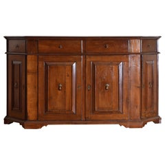 Italian, Emiliana, Cherrywood Louis XIV Period Scantonata Credenza, Early 18thc