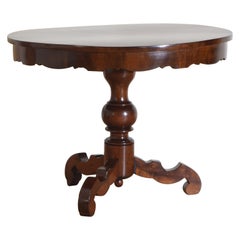 Italian, Emiliana, Late Neoclassic Shaped Mahogany Center Table, ca. 1840