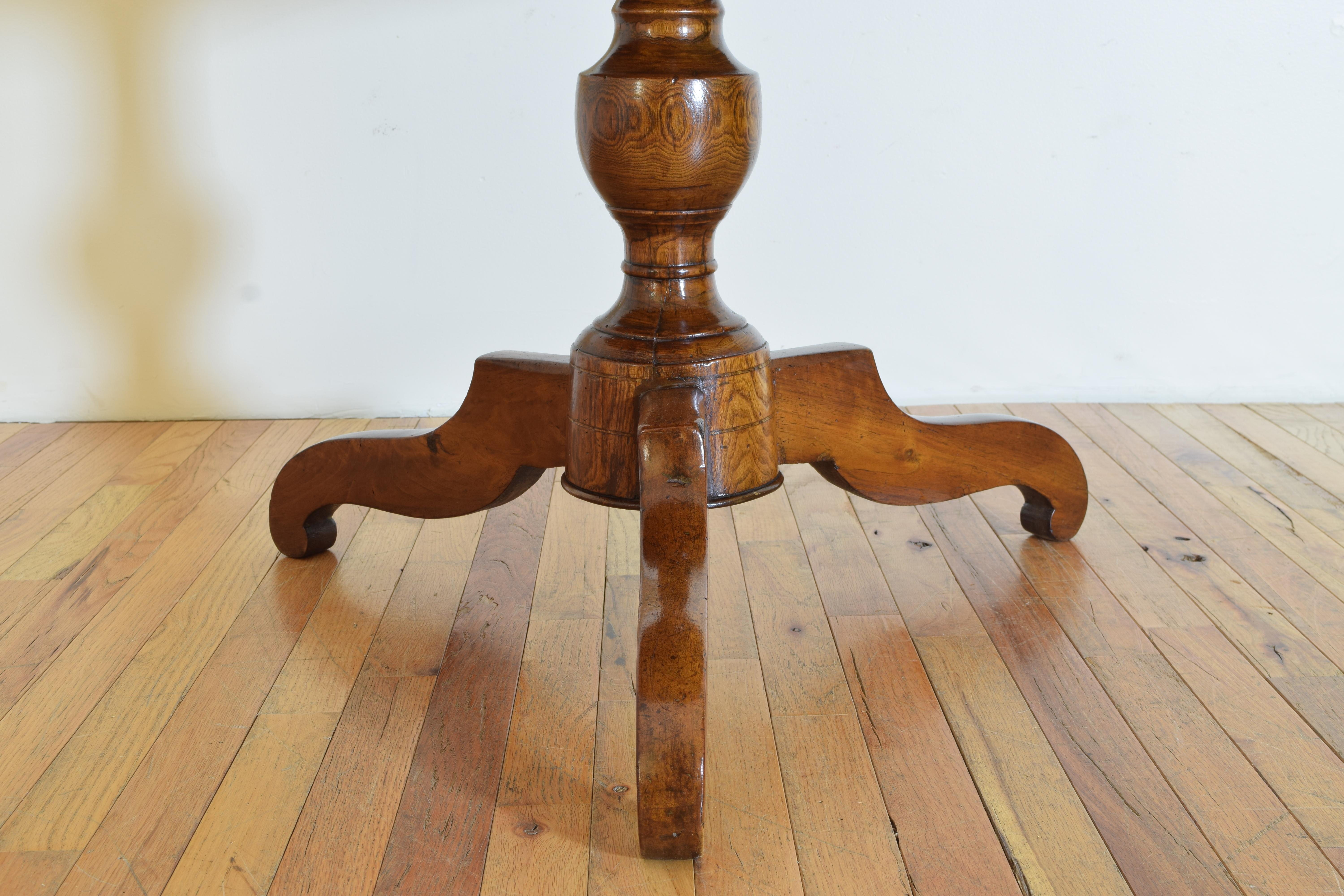 Italian, Emiliana, Late Neoclassic Walnut & Elm Inlaid Center Table, ca. 1835 3