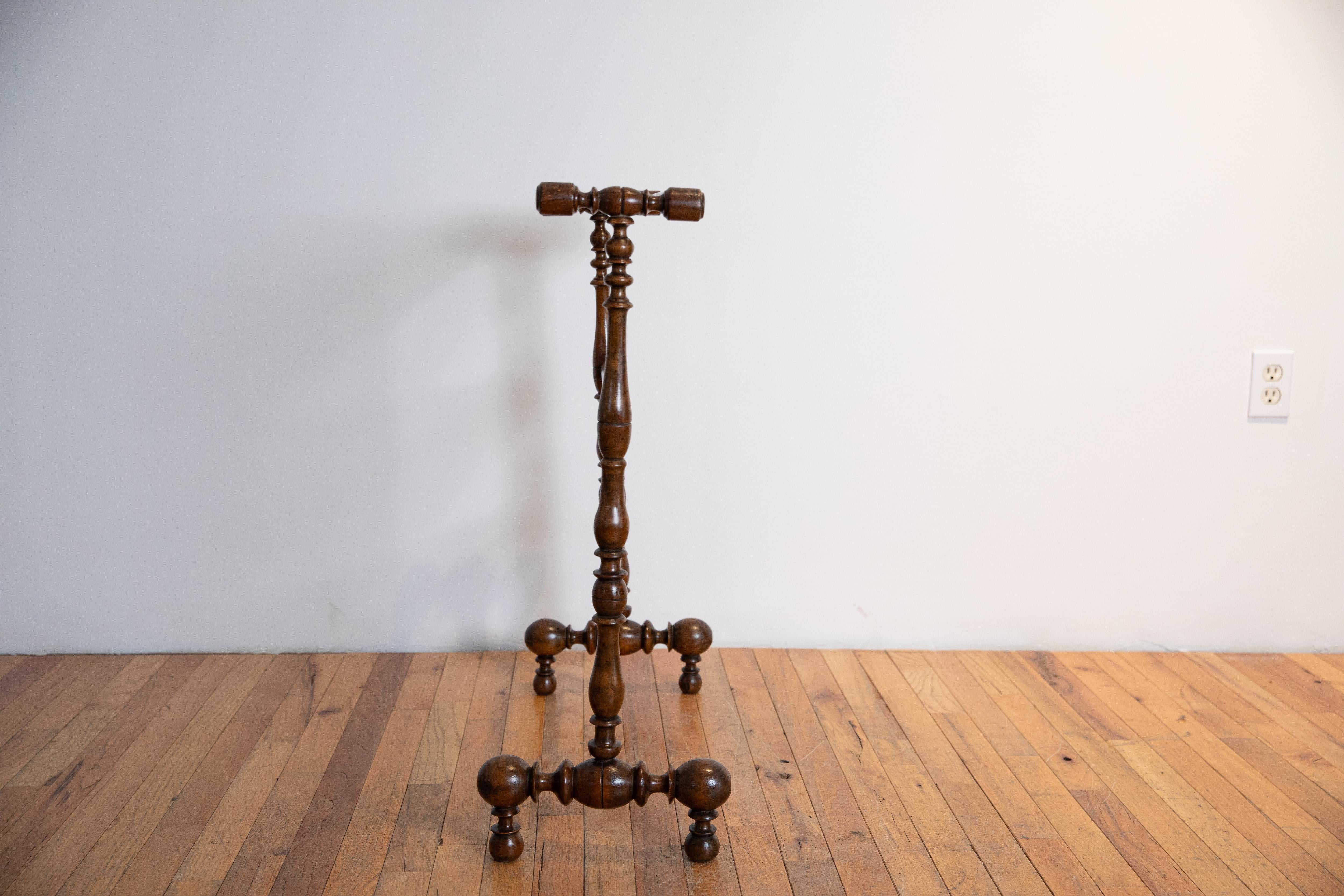 Mid-19th Century Italian, Emiliana, Louis Philippe Period Walnut Blanket or Towel Rack, ca. 1830 For Sale