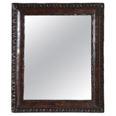 Italian, Emiliana, LXIV Period Carved and Burl Walnut Veneer Mirror, ca. 1715